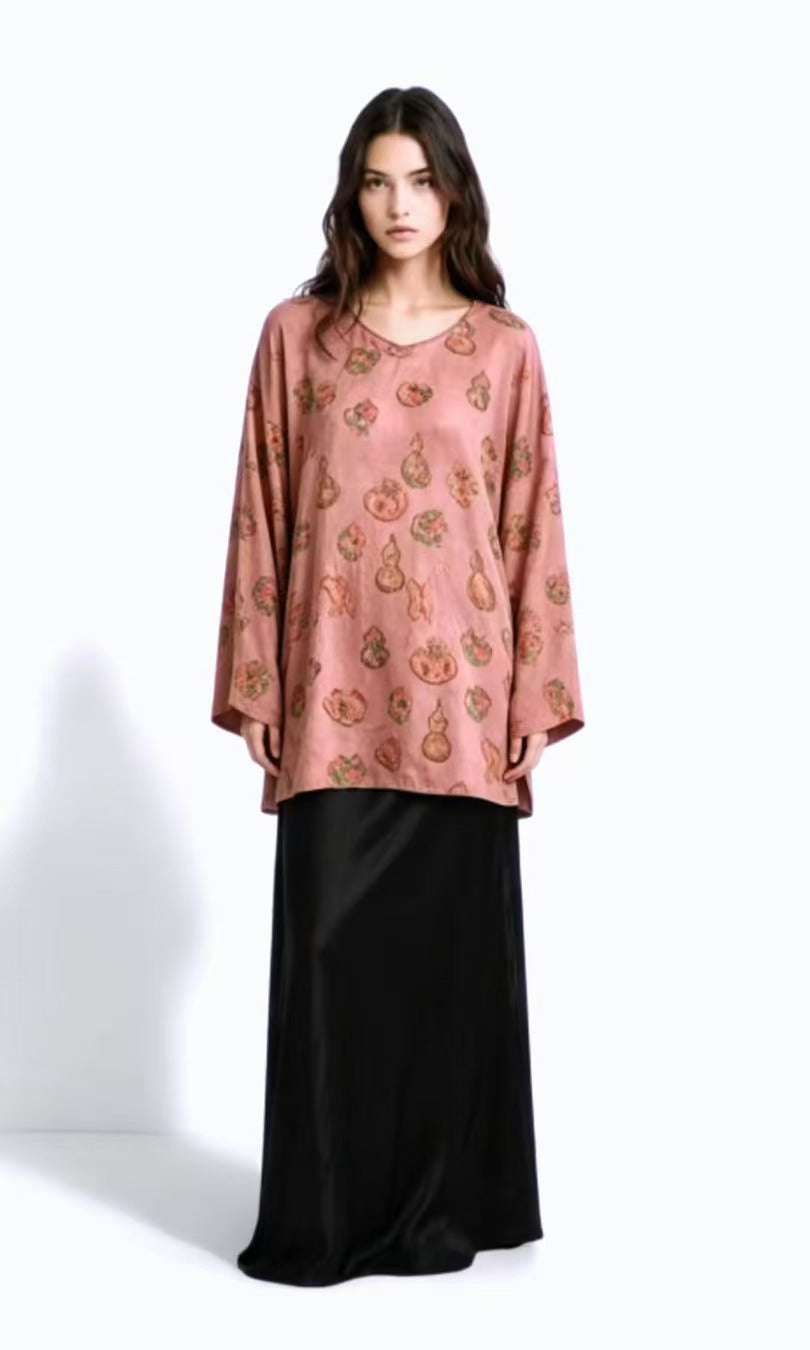 AGREENLULU rose gourd Chinoiserie ensemble